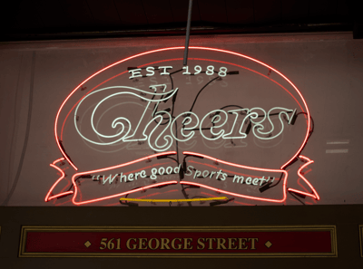 Cheers bar sign